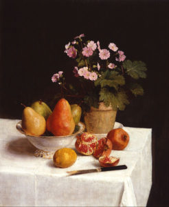 Henri Fantin-Latour - Still Life - Primroses, Pears And Promenates